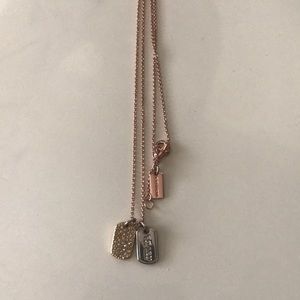 Coach miniature tag necklace